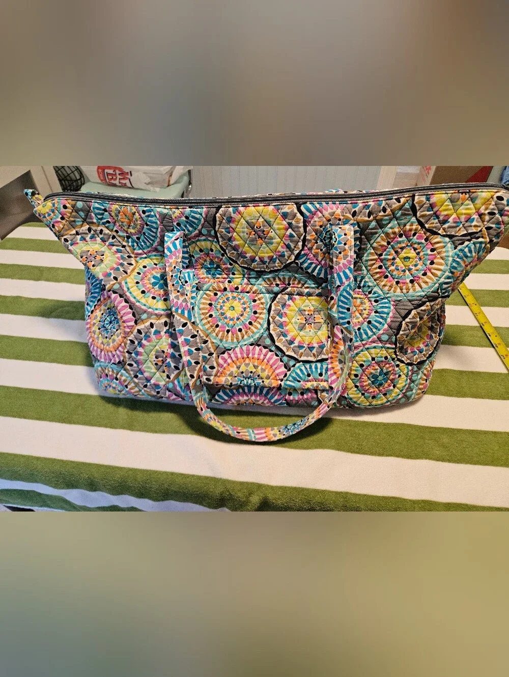 Vera Bradley Quilted Medallion-Print Travel Tote Bag in Multicolor